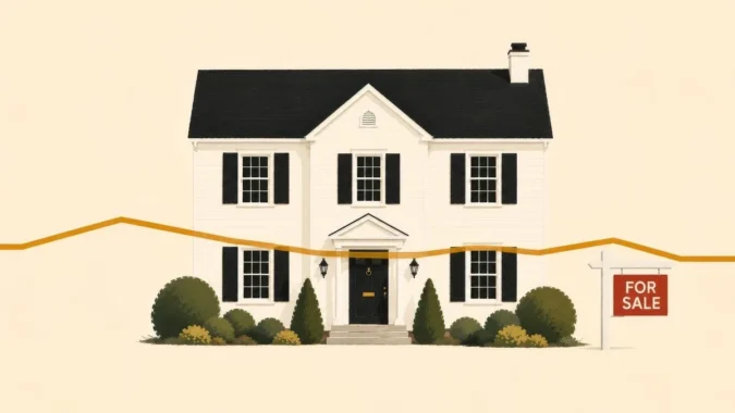 As Freddie Mac’s 30-Year Mortgage Rate Slips to 6.65%, Realtor.com Says a Median $430,000 Home Still Demands More Than $2,200 a Month With 20% Down Calculator and house keys beside a model home representing mortgage costs on a median-priced house