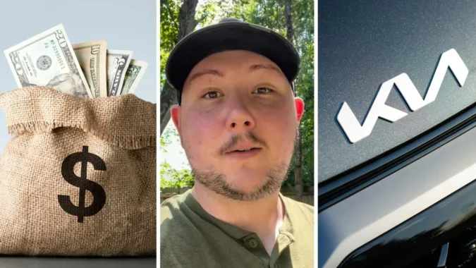 Kia K5 Owner Says $37,440 in Payments Left Him Owing $28,275 on a $38,000 Car After High Interest and Negative Equity Grew A Kia K5 parked outdoors as a driver faces a large remaining auto loan balance