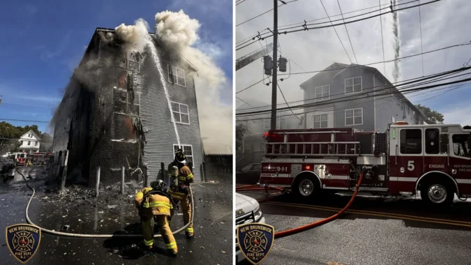 New Brunswick Apartment Fire Displaces 35 Rutgers Students, Injures Three Firefighters, and Leaves Campus Housing Damage as Red Cross Pledges Aid Firefighters respond to an apartment fire in New Brunswick as students are displaced from nearby housing