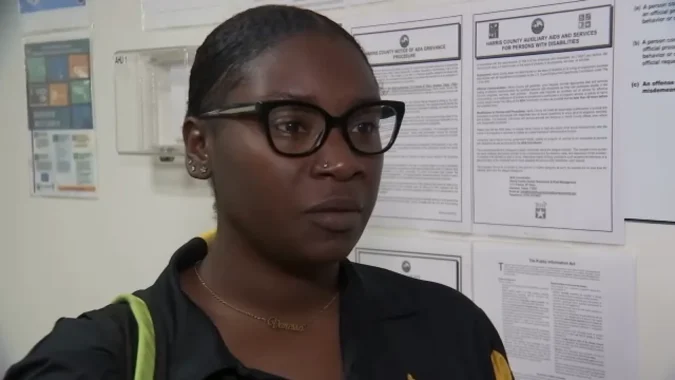 Harris County Eviction Filings Topped 75,000 Last Year as Houston Mother Vanessa Crowe Finds Legal Help and Rental Assistance by Showing up in Court A Harris County courtroom where eviction cases are heard