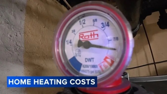 Heating Oil Costs Are Projected to Jump More Than 30 Percent This Winter in the Philadelphia Area as Delaware County Suppliers Urge Budget Plans and Price Caps A home heating oil delivery truck and fuel storage tank in a suburban neighborhood