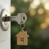 A suburban home with a for-sale sign and a homeowner weighing whether to move
