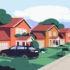 First-time homebuyers review mortgage documents and compare housing costs at a kitchen table