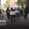 Maywood Senior Apartment Residents Press Management for Rent Cuts After Nearly Two Weeks Without Hot Water at Garden House in Cook County Senior apartment residents in Maywood stand outside management offices demanding a rent reduction after a hot water outage