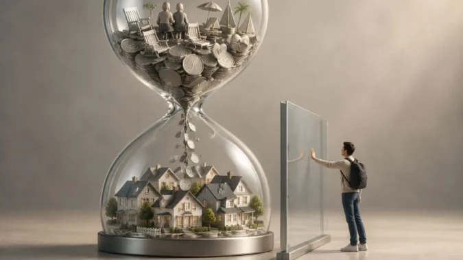 Row of suburban homes as older homeowners are expected to release millions of properties over the next decade